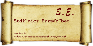 Stánicz Erzsébet névjegykártya