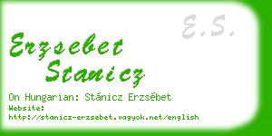 erzsebet stanicz business card