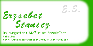 erzsebet stanicz business card